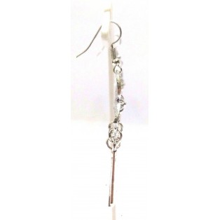 Silver Oxidized Earring Jhumka Jhumki Ethnic Boho Drop Dangle Long Jewelry E72